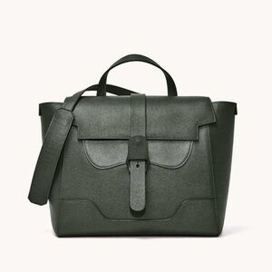 NWT Senreve Maestra Pebbled Green Multi Way Leather Bag With Gold Accents